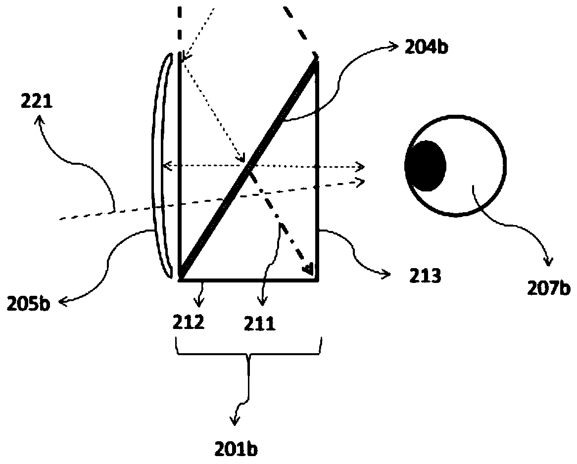 Compact large-field-angle near-eye display device based on total reflection