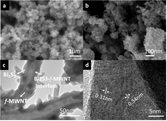 Electrothermal material based on strong coupling of bismuth sulfide and carbon nanotubes and preparation method thereof