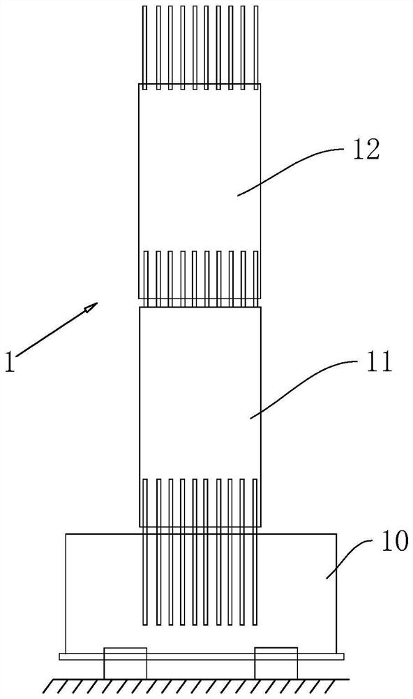 Large-span prefabricated frame structure support-free structure and construction method