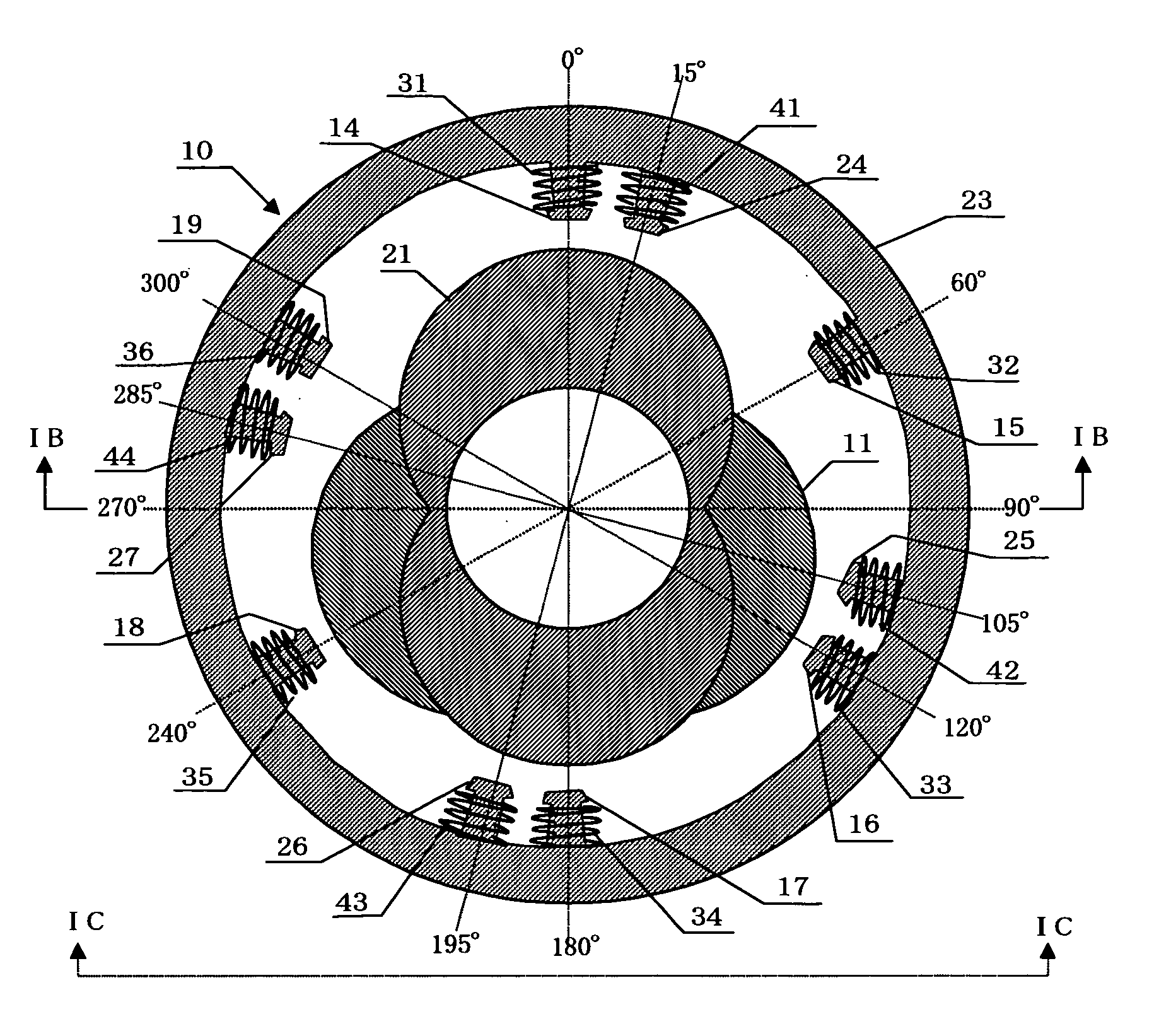 High-accuracy 1x variable-reluctance resolver