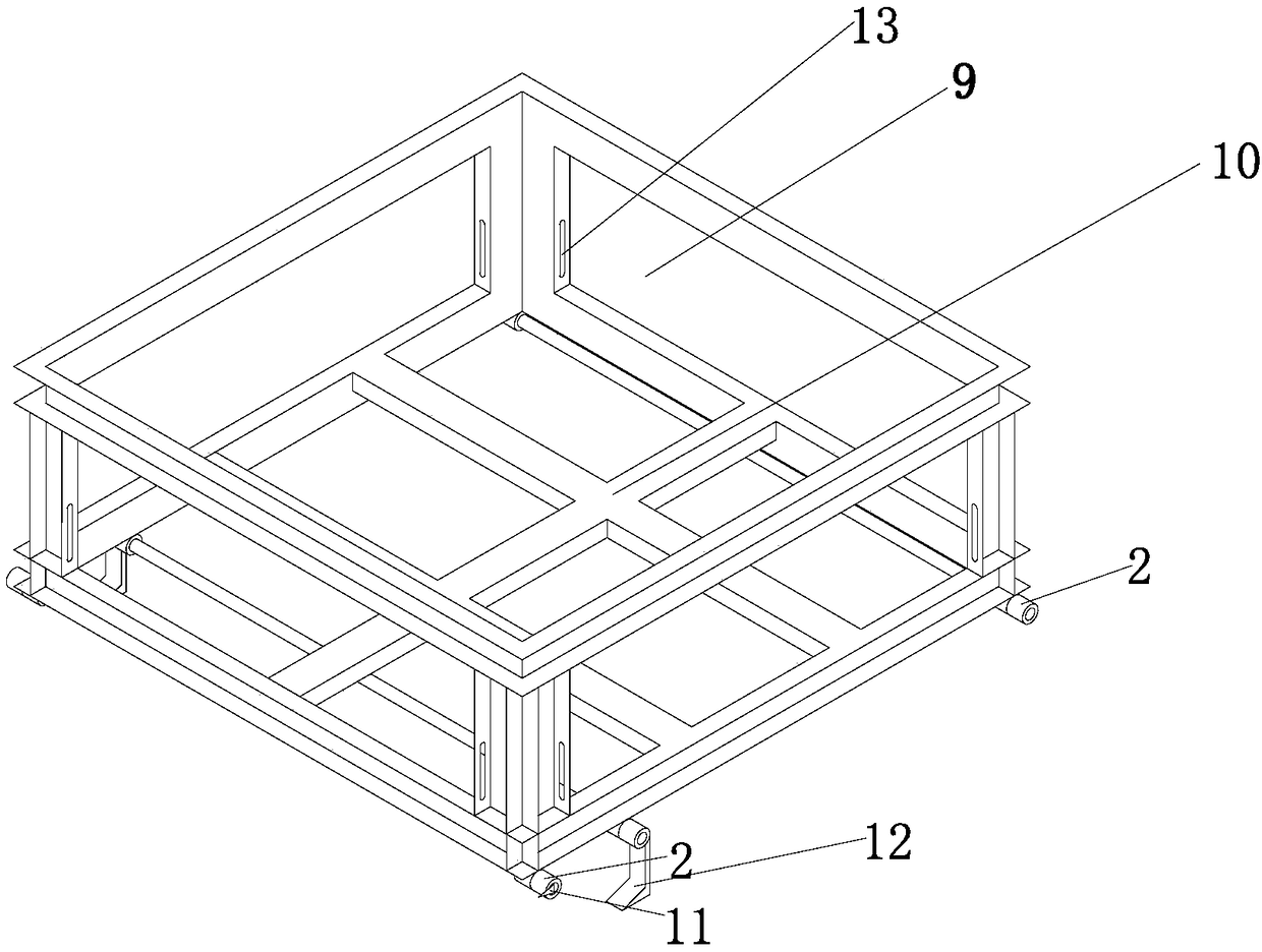 A three-dimensional physical similarity simulation experiment frame with adjustable angle