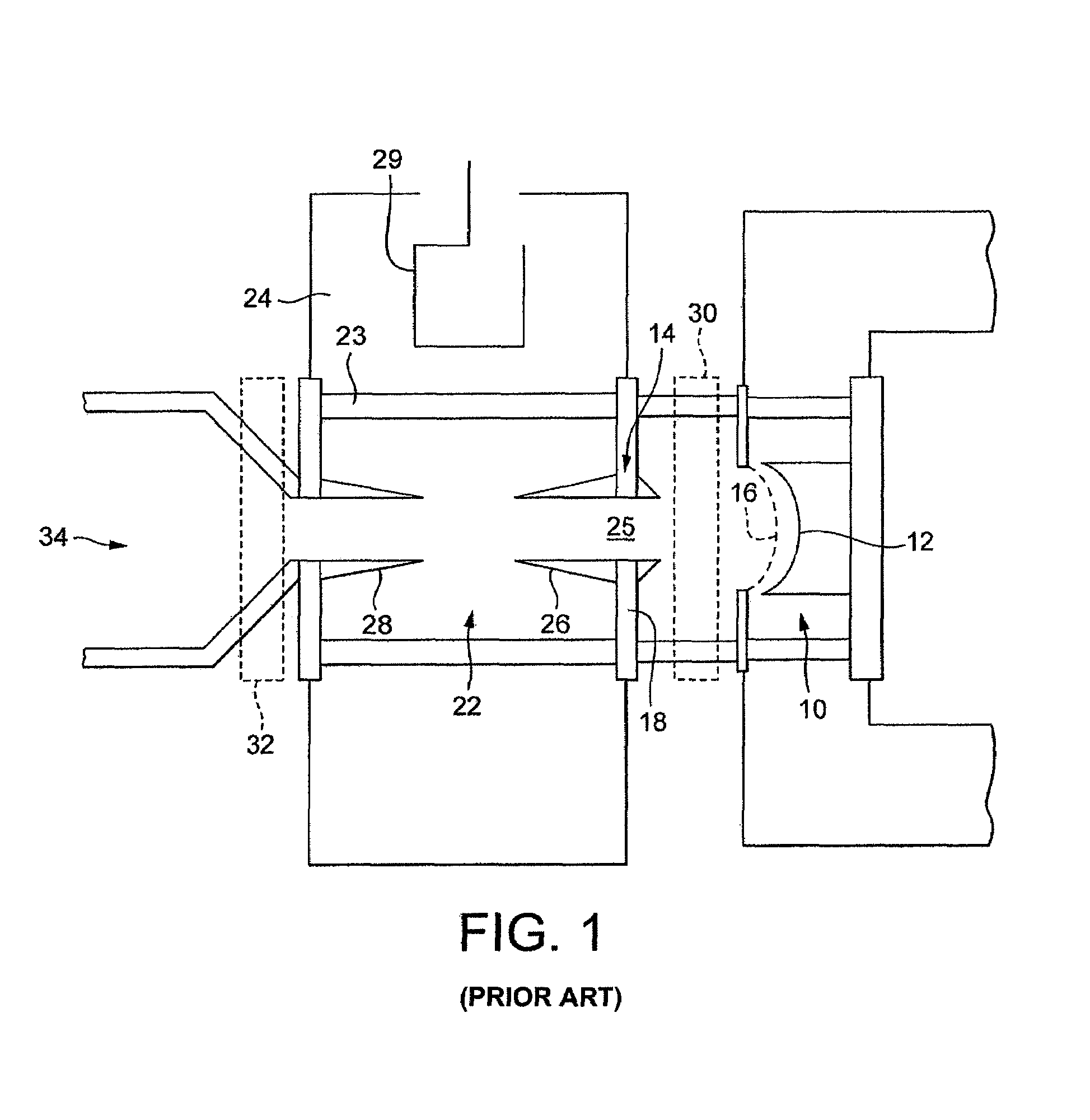 Pivotable magnetic assembly for allowing insertion or removal of a linear beam tube