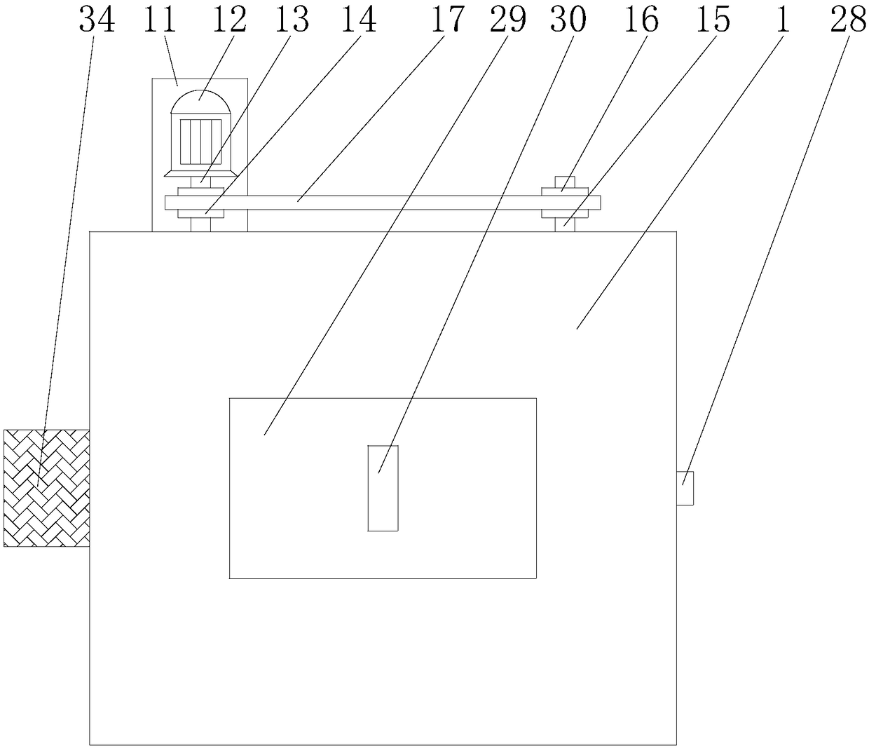 Recycling device for paper board processing waste materials