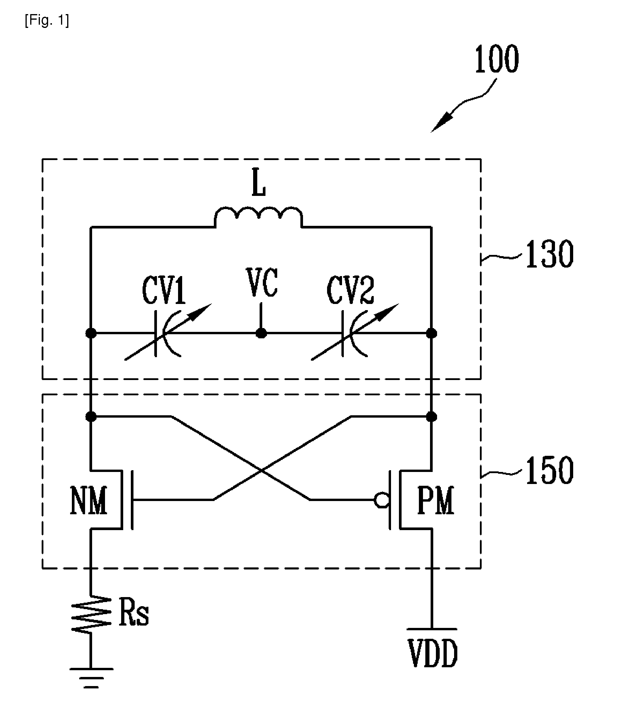 The differential vco and quadrature vco using center-tapped cross-coupling of transformer
