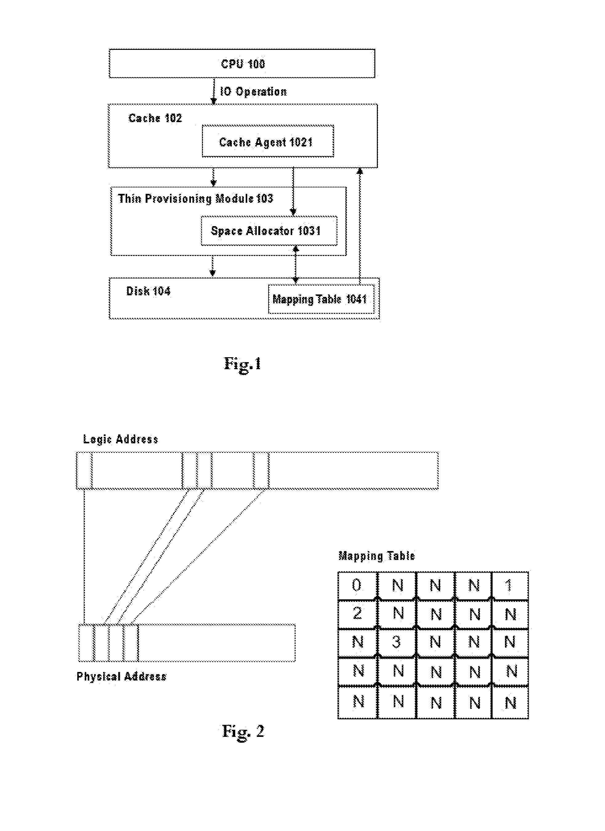 Retrieving data in a storage system using thin provisioning
