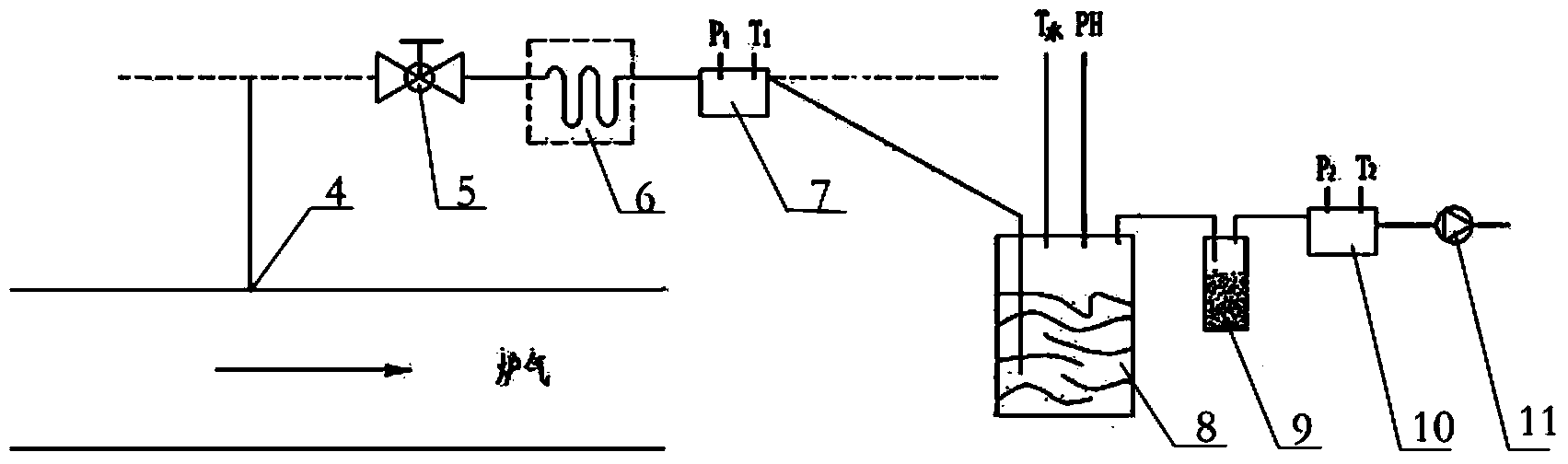 System for monitoring content of residual oxygen in acid regeneration calcinator on line