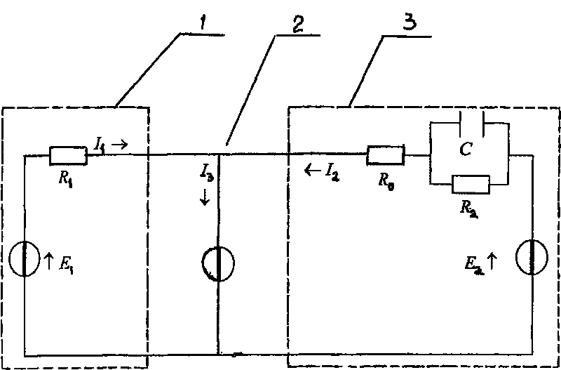 Method for measuring internal resistance of storage battery based on differential equation