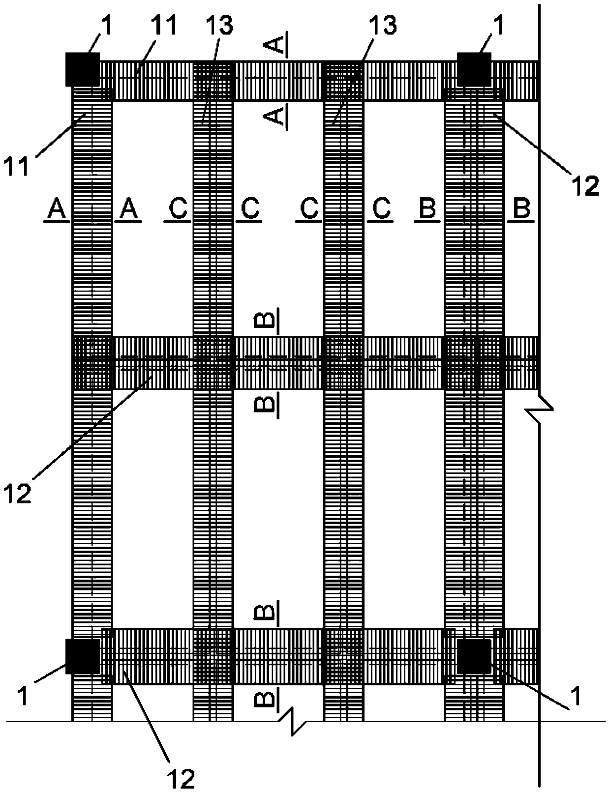 Cantilever platform-FRP sheet connecting structure and method for a precast concrete beam-slab system