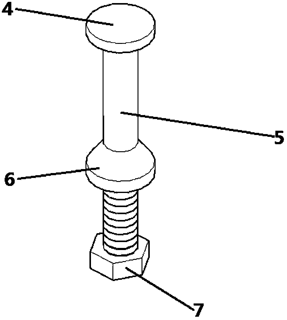 Steel and concrete combined connecting piece with changeable dual column caps