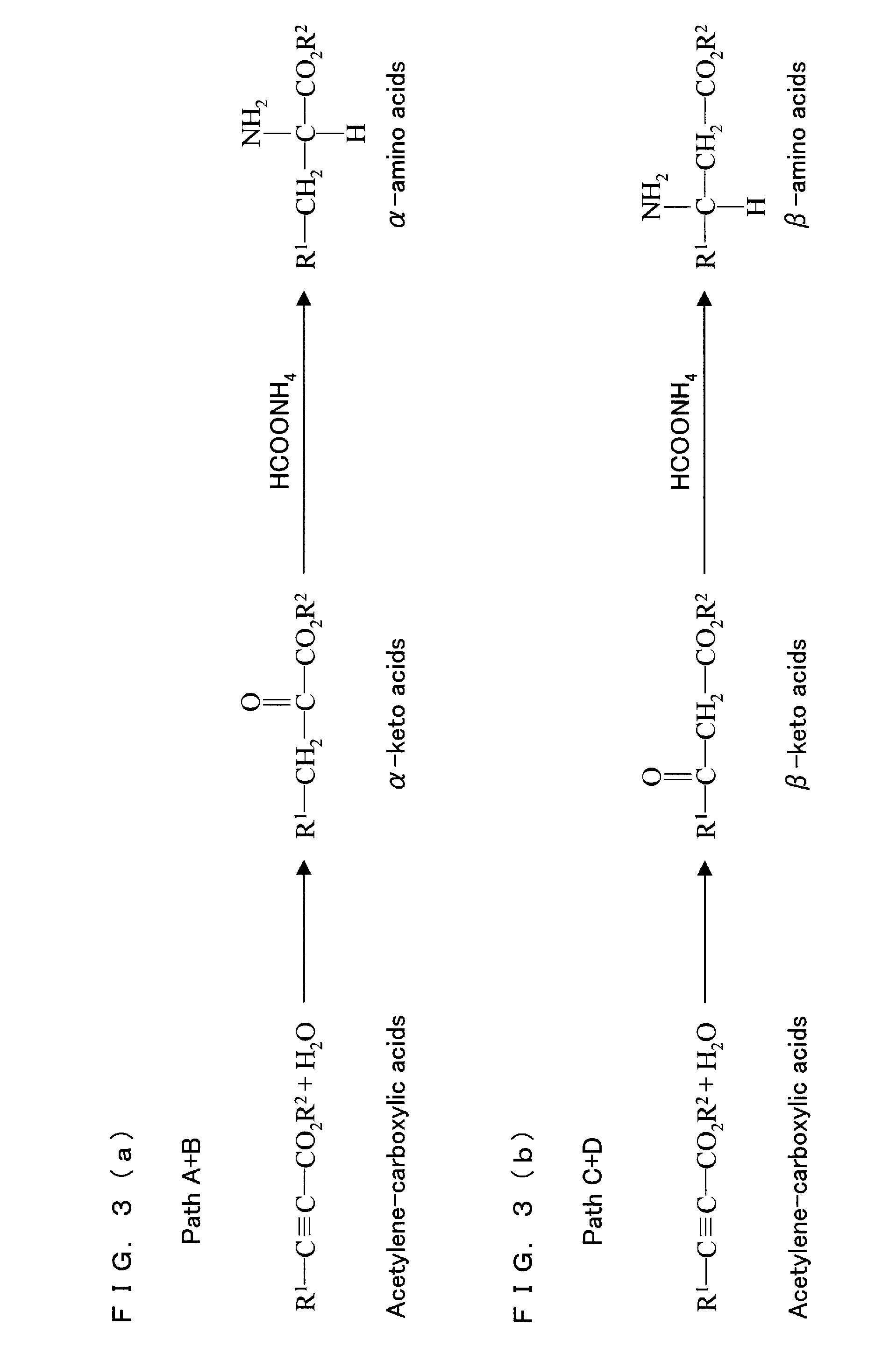 Method for synthesis of keto acids or amino acids by hydration of acetylene compound