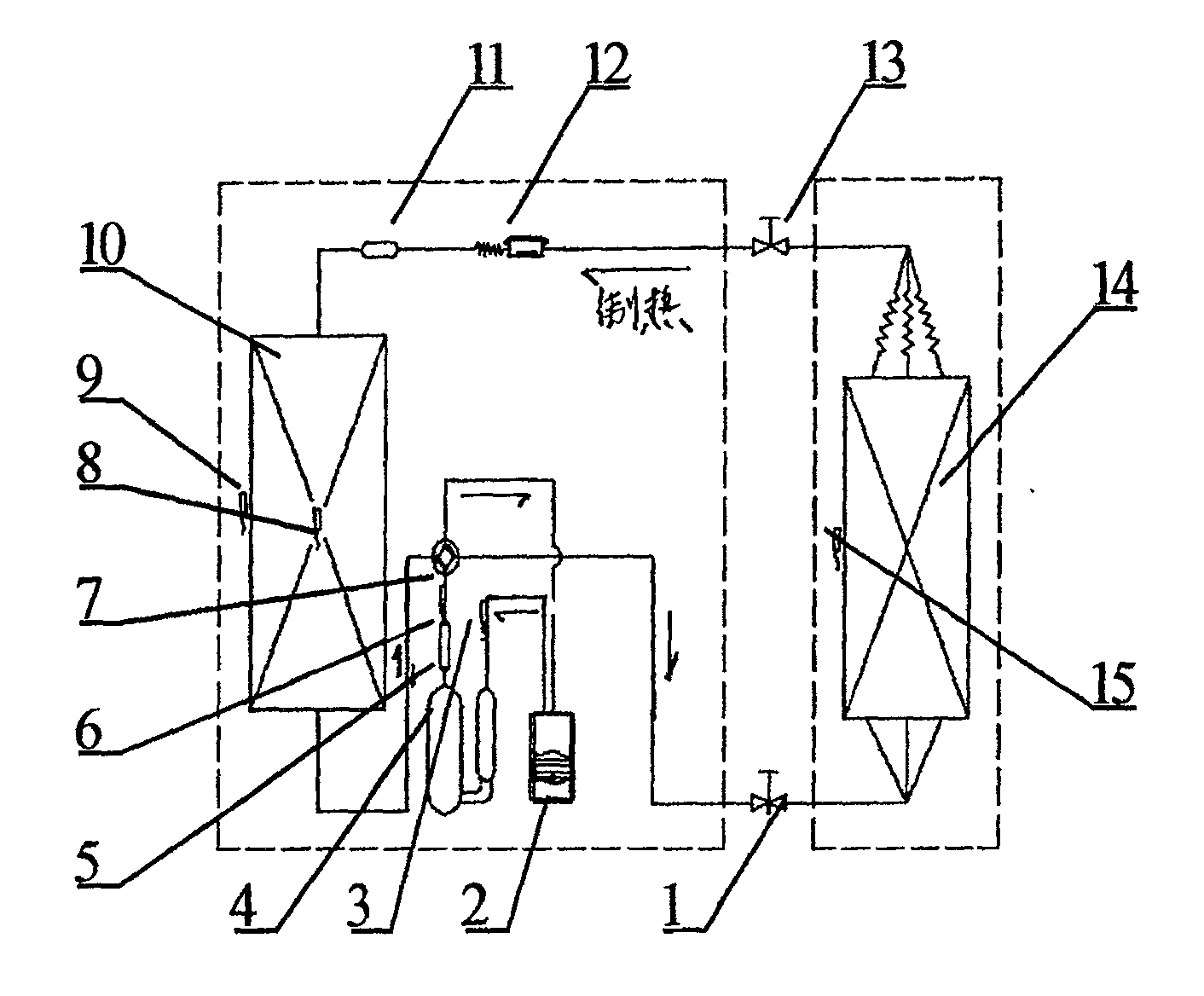 Low-temperature heat pump air conditioner and automatic defrosting method