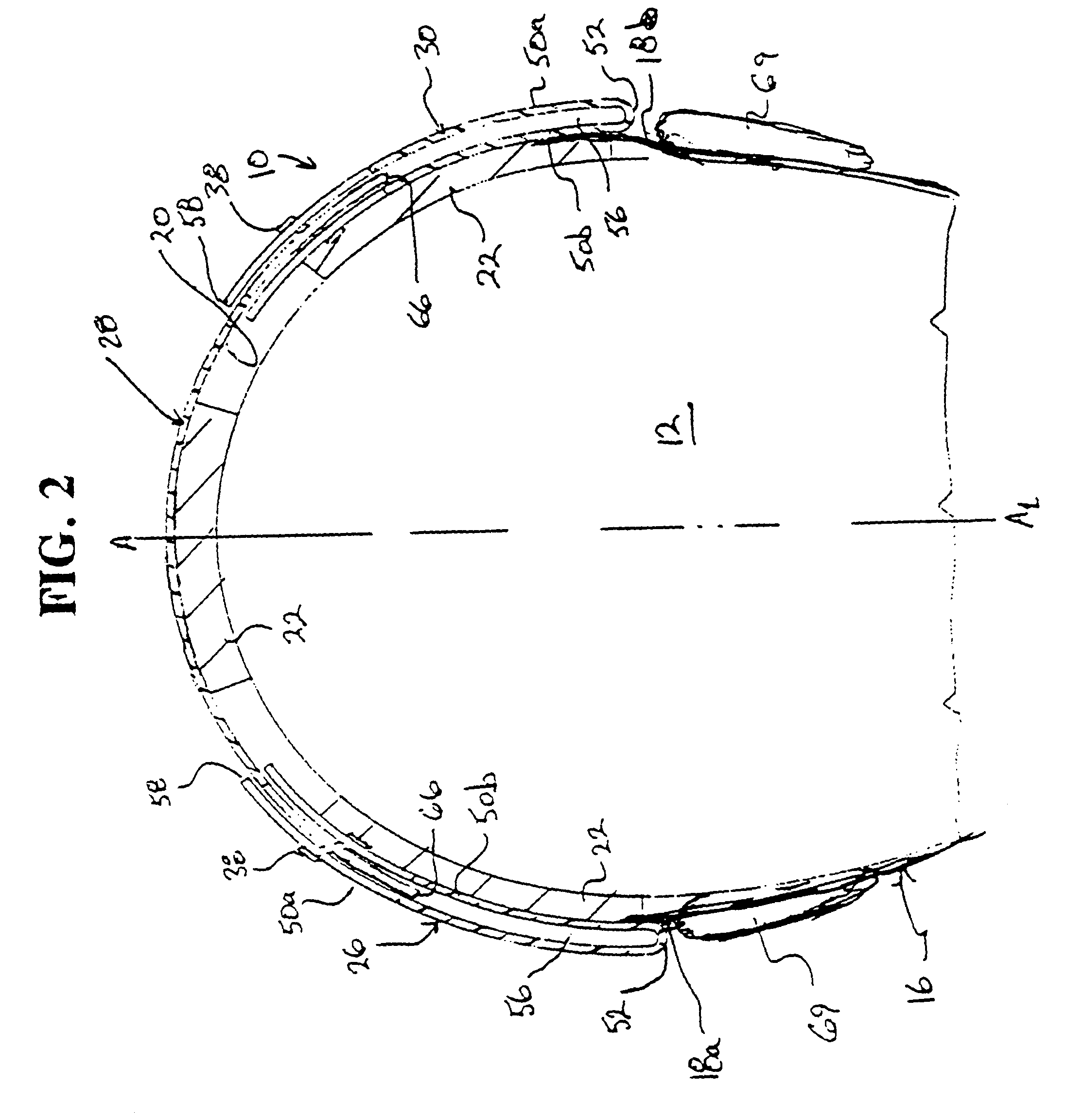 Protective head covering having impact absorbing crumple or shear zone