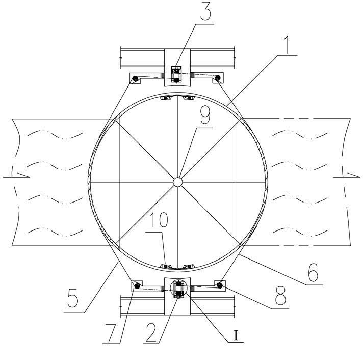 Lifting starting and stopping system for rotating gate