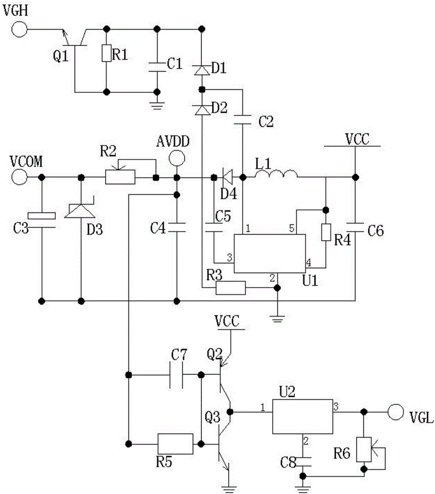 Circuit voltage stabilizer of liquid crystal display screen