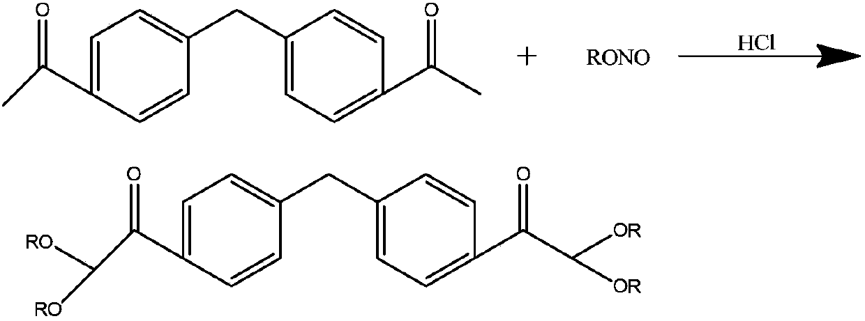 Photoinitiator 4,4'-bis(2,2-dialkoxyacetyl)biphenyl and synthetic method thereof