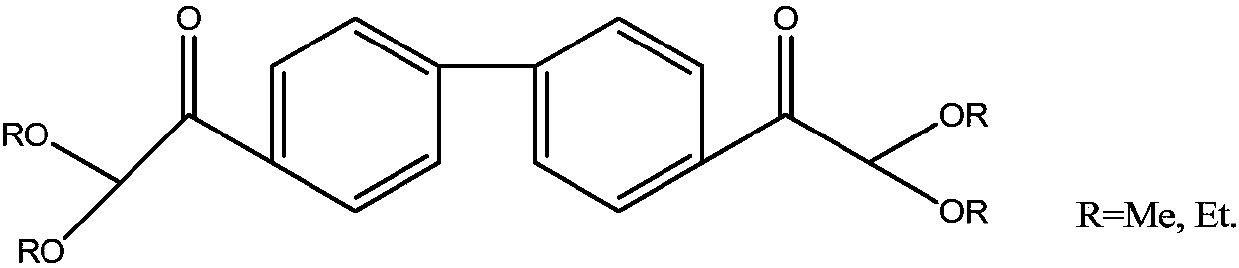 Photoinitiator 4,4'-bis(2,2-dialkoxyacetyl)biphenyl and synthetic method thereof