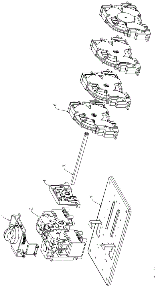 Contact mechanism of switching device capable of realizing three states