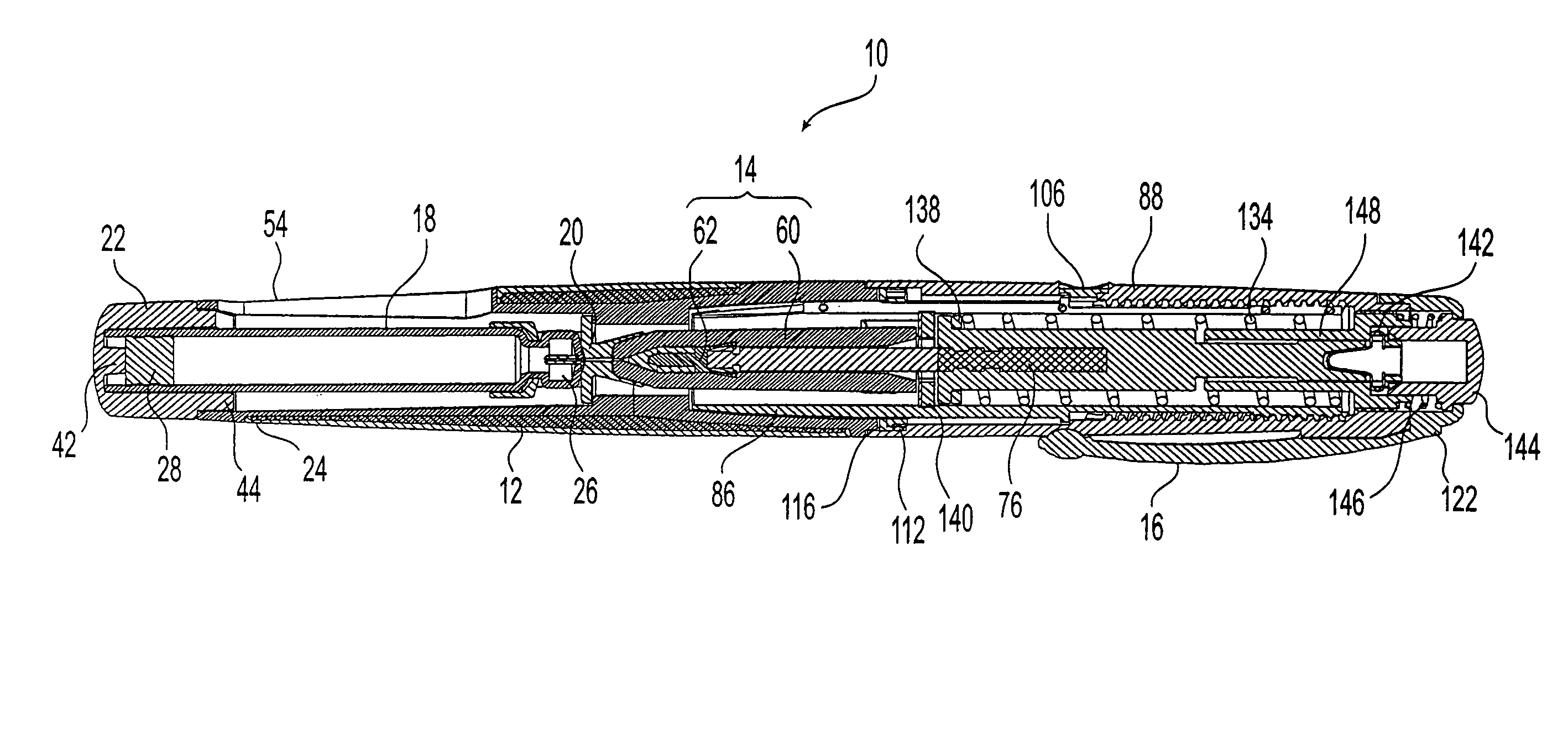 Medical injector and medicament loading system for use therewith