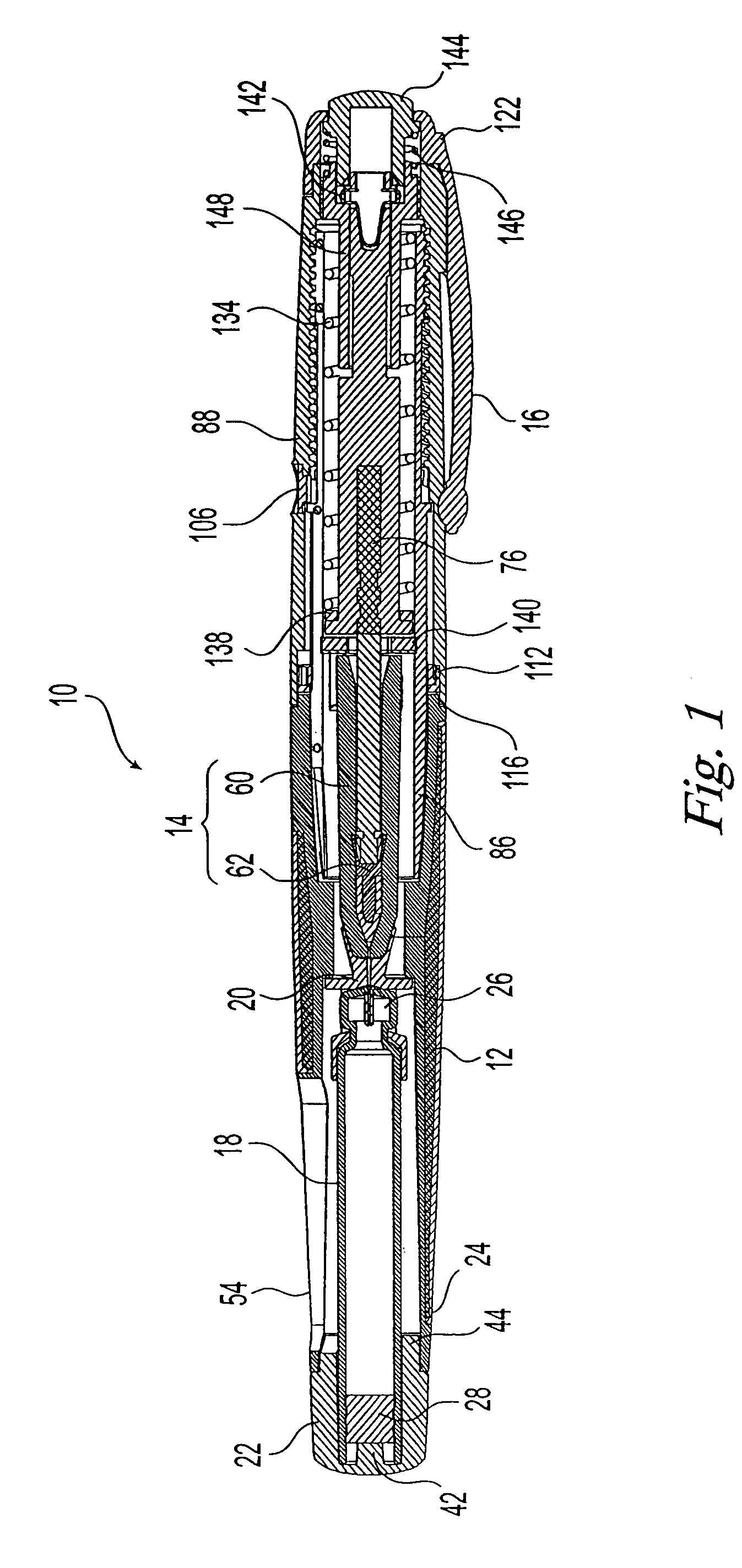 Medical injector and medicament loading system for use therewith
