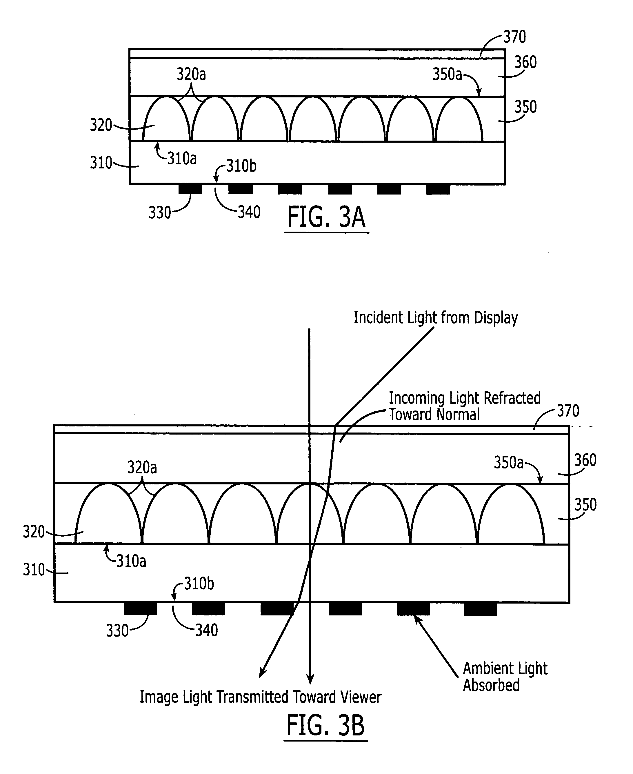 Contrast enhancement films for direct-view displays and fabrication methods therefor