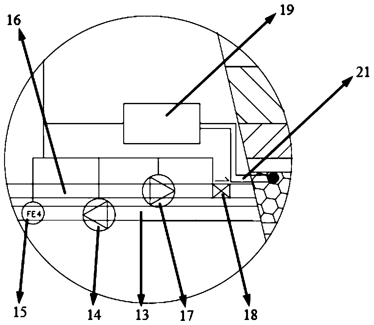 Biological retention system for efficiently degrading nitrate nitrogen