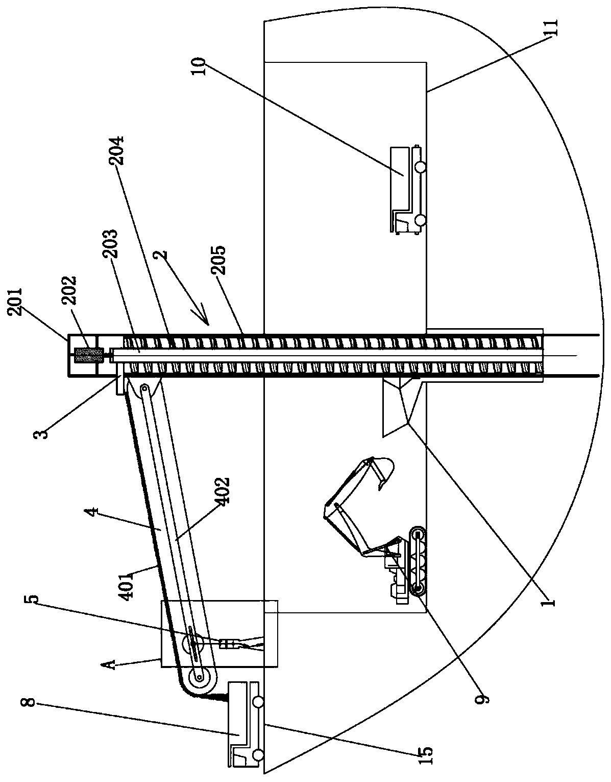 Deep foundation excavation system and technological method thereof