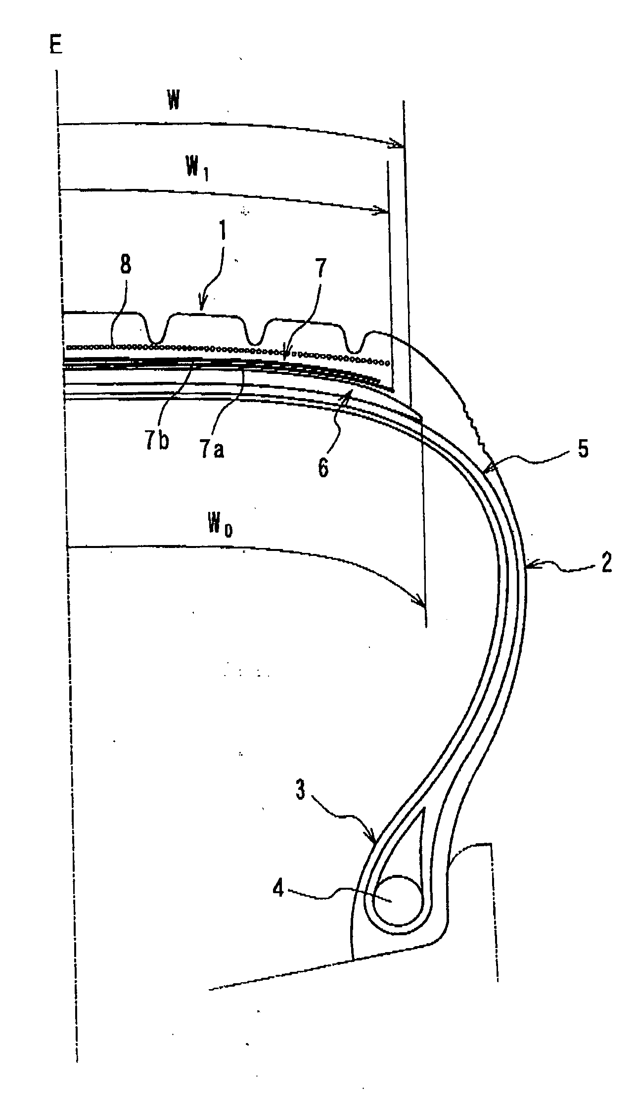 Tire for an aircraft and method for producing the same