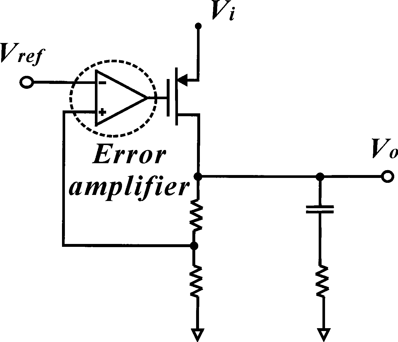 Transconductance-capacitor compensation circuit for rolling over network