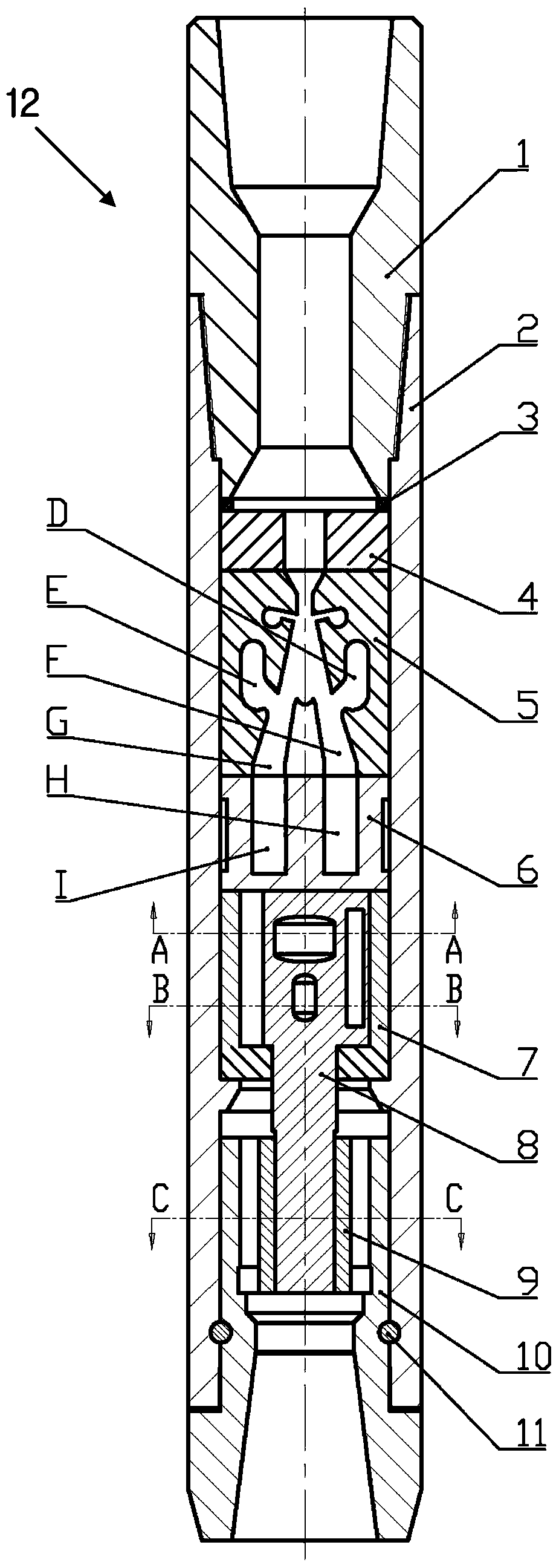 Torsional percussion drilling device