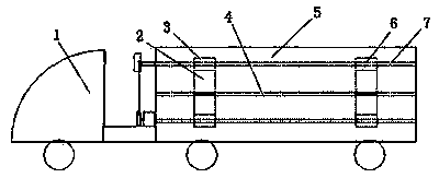 Variable-capacity compressible easily unloading transport vehicle and transport method