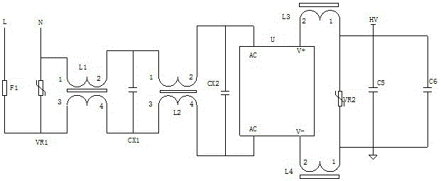 LED lamp power supply capable of reducing power at regular time