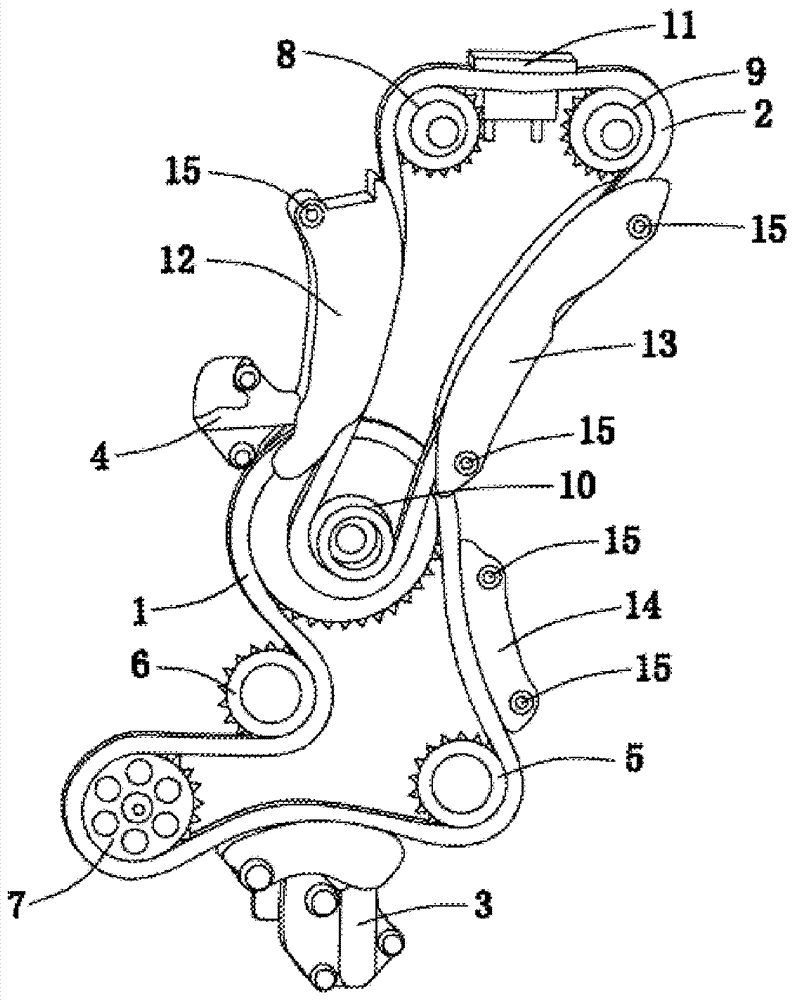 Timing chain drive system and engine