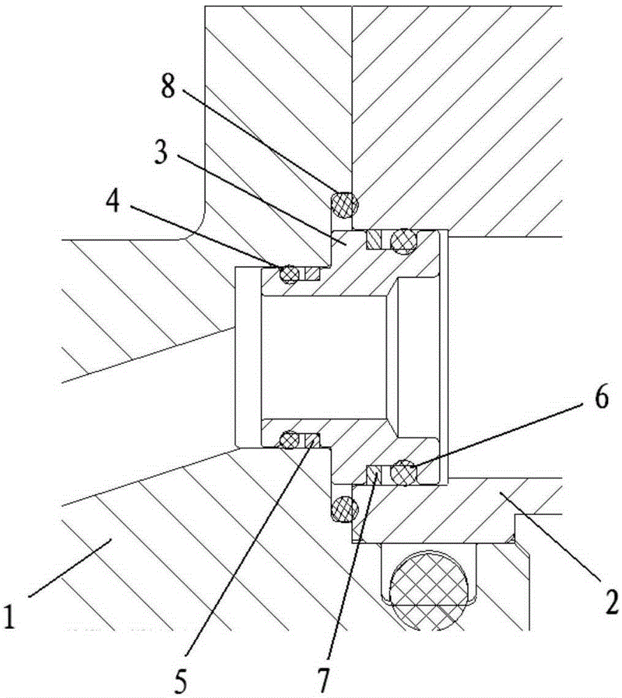 Compact type redundant sealing structure
