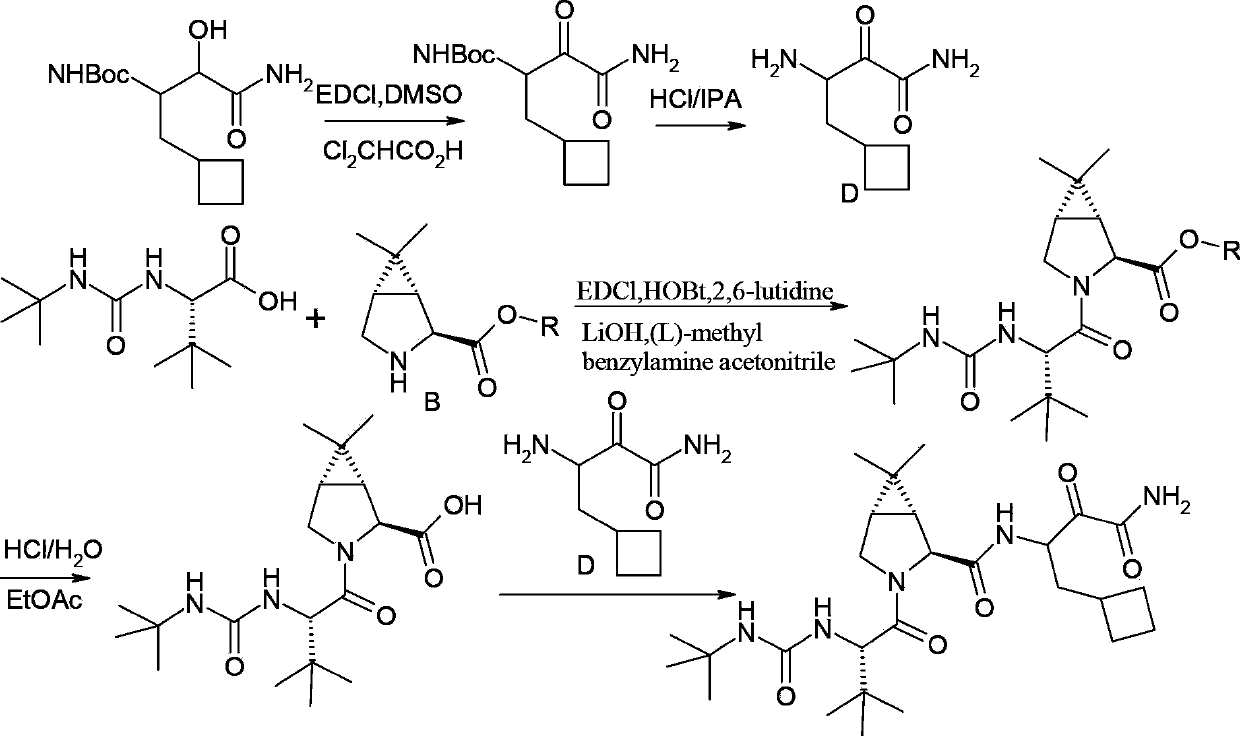 Method for preparing (1S, 5S)-6,6-dimethyl-3-azabicyclo [3.1.0] hexane-2-carboxylic acid alkyl ester