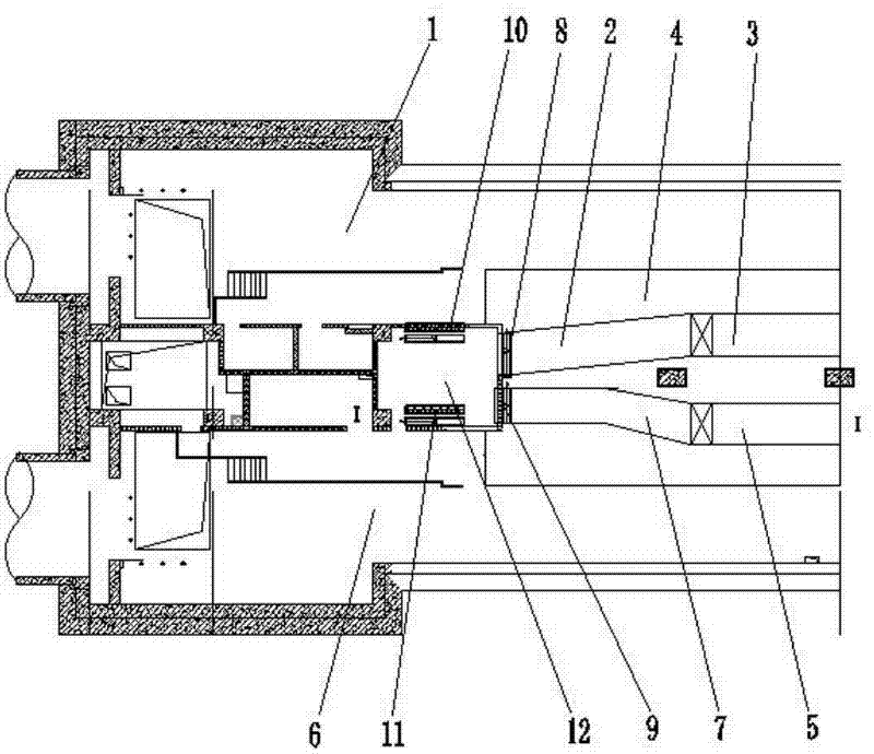 Subway platform ventilation and smoke removal distribution structure in station with opened-closed system