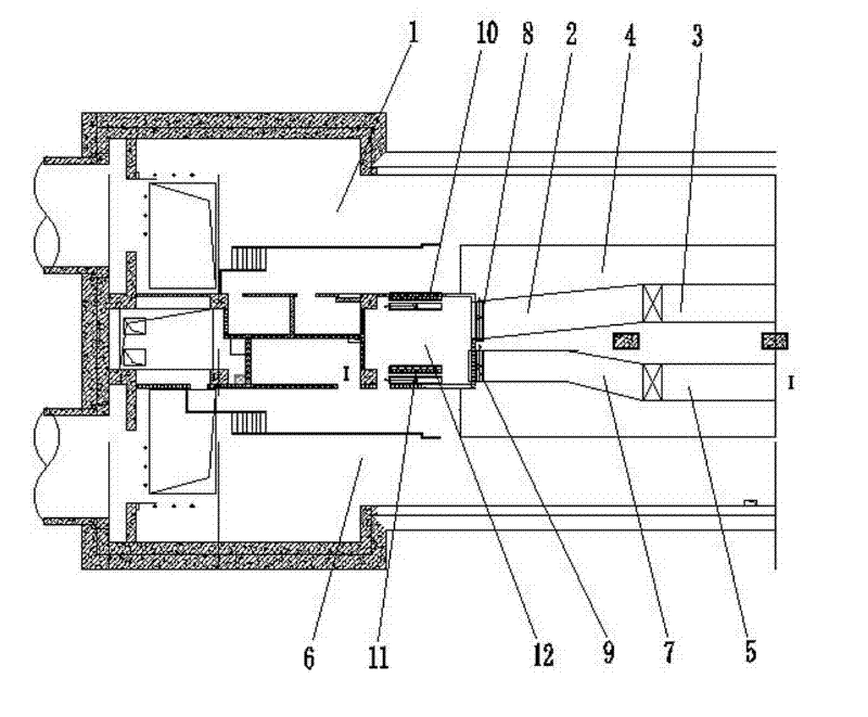 Subway platform ventilation and smoke removal distribution structure in station with opened-closed system