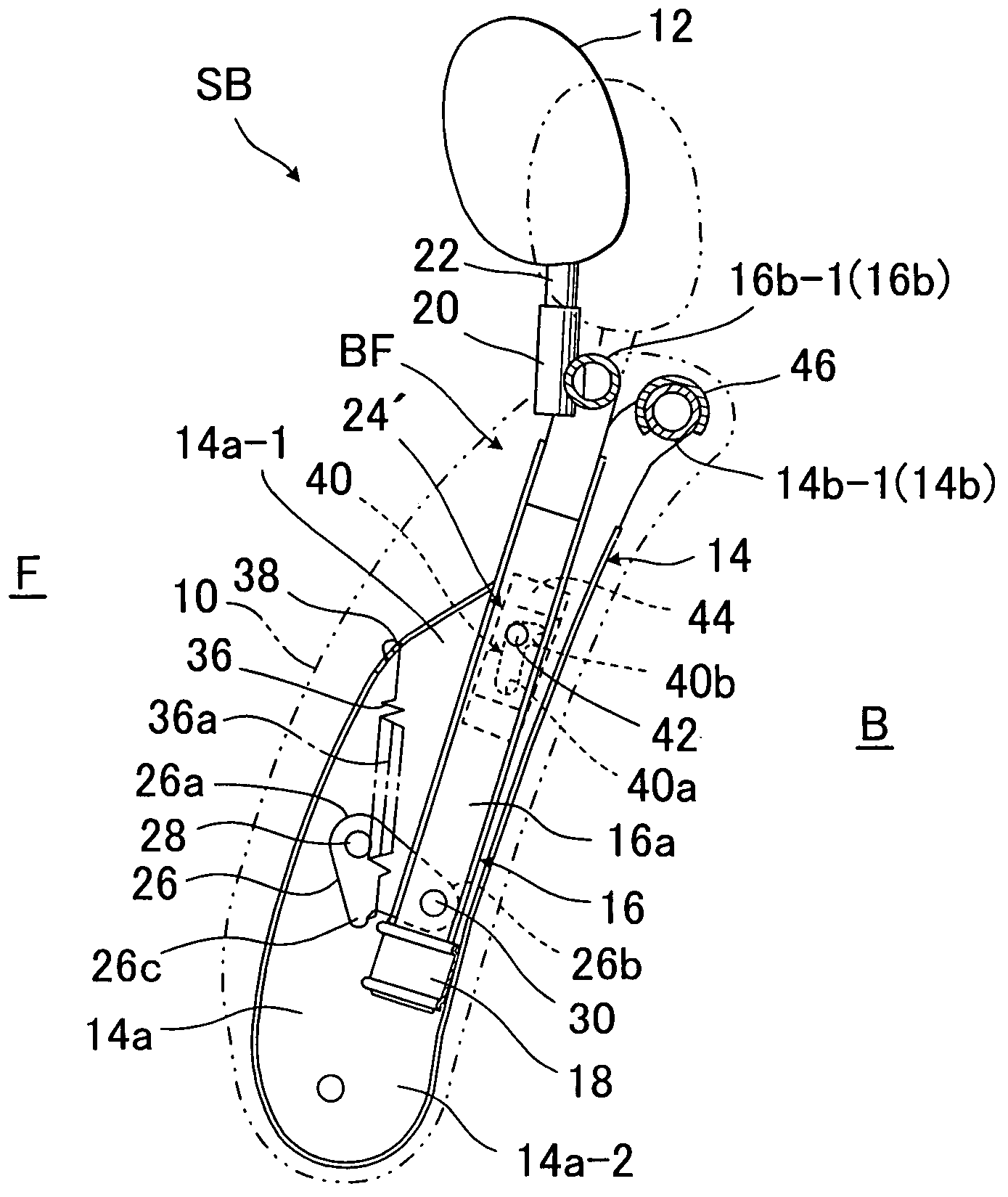 Seat back structure of vehicle seat