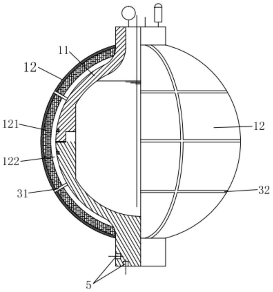 Combined polytetrafluoroethylene liquid state hydrogen storage tank