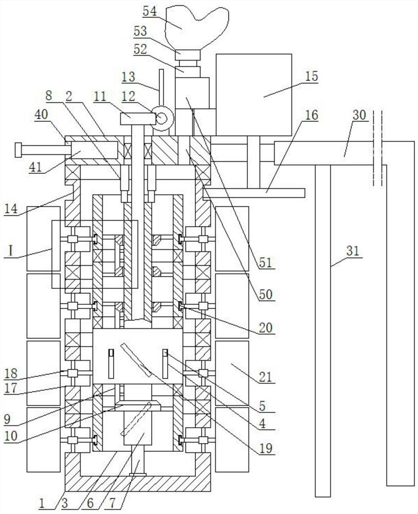 Automatic stain sweeping treatment device for interior design