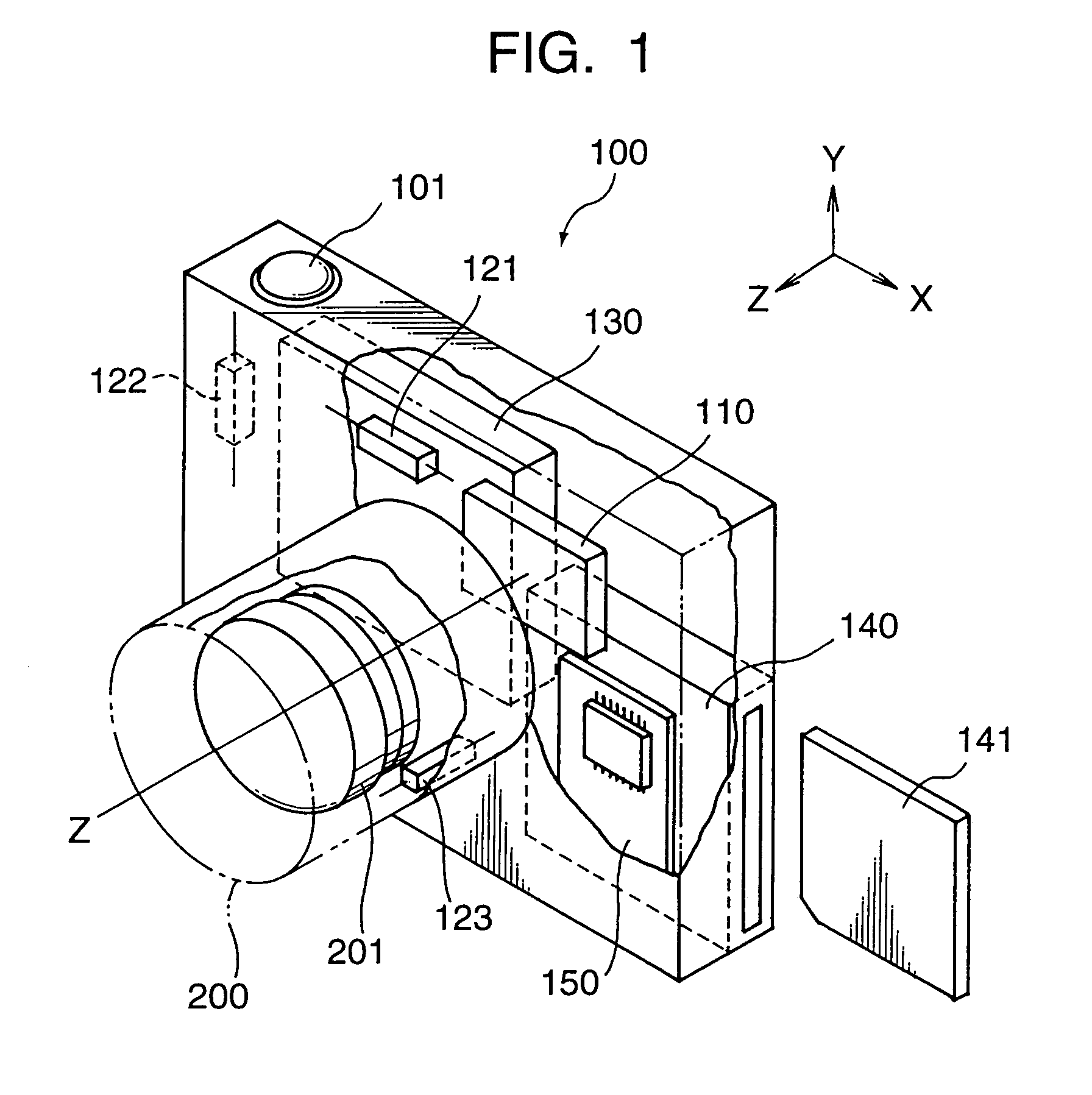 Camera system that compensates low luminance by composing multiple object images