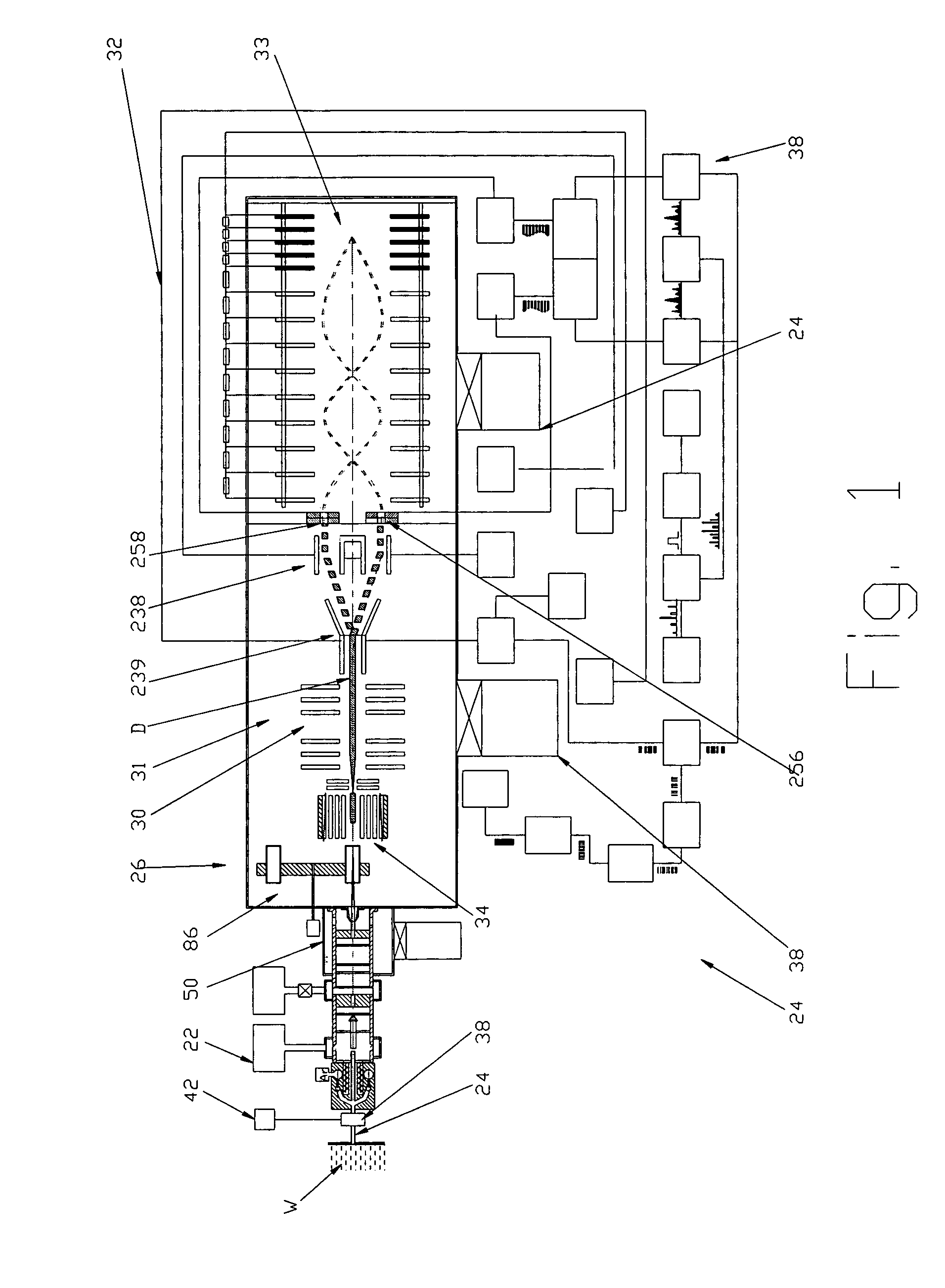 Ionization device for aerosol mass spectrometer and method of ionization