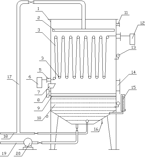 Method for producing vinegar by liquid spraying fermentation tower with non-woven fabric filling system