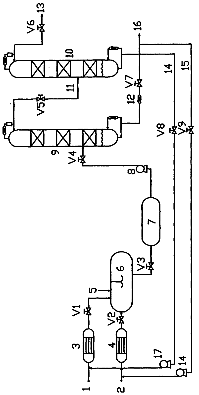 Industry formaldehyde waste water treatment and recycling recovery process thereof