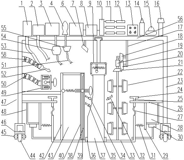 Automatic processing device for surface defects of wall type guardrail of expressway