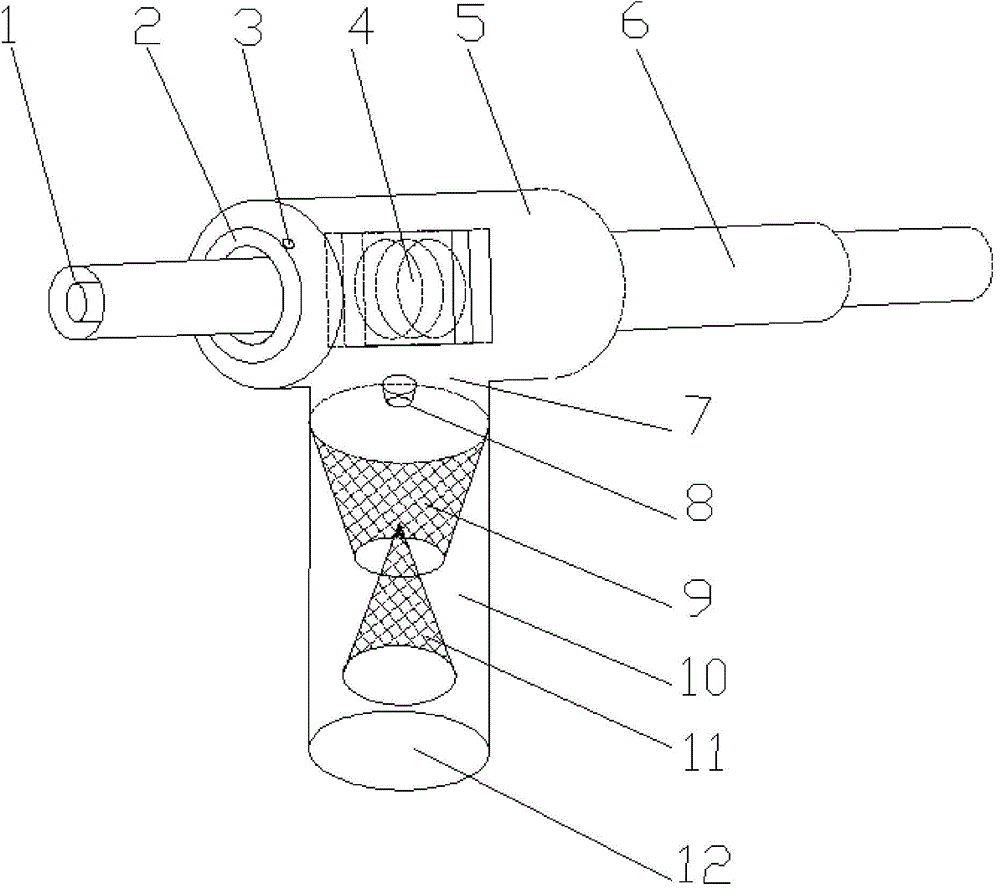 Coal mine drilling and dust removal device