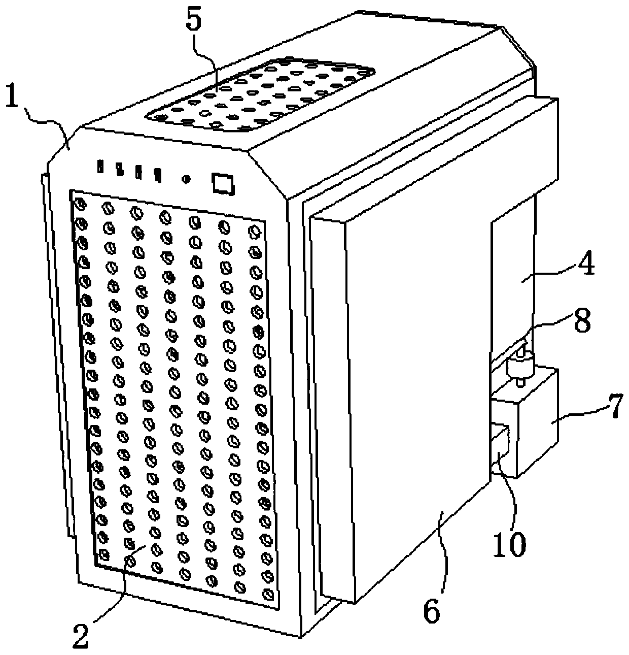 Computer case with internal dust removal function