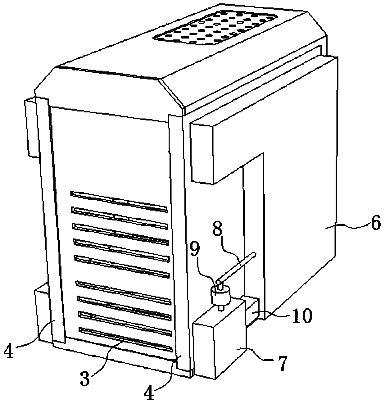 Computer case with internal dust removal function