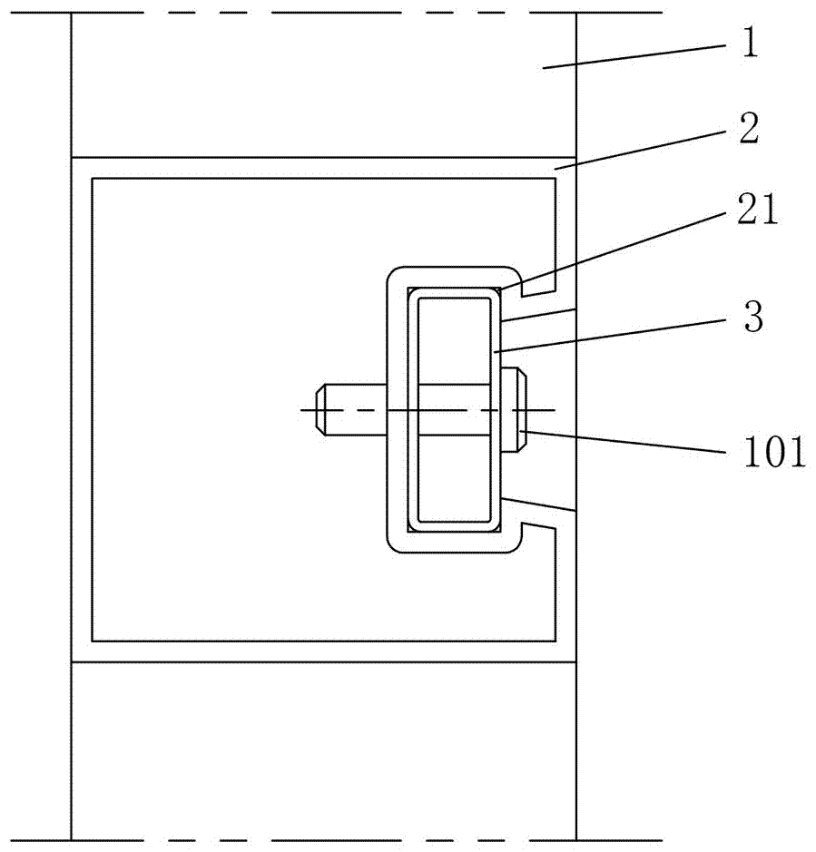 Internal connecting type double-connection structure of curtain wall keel