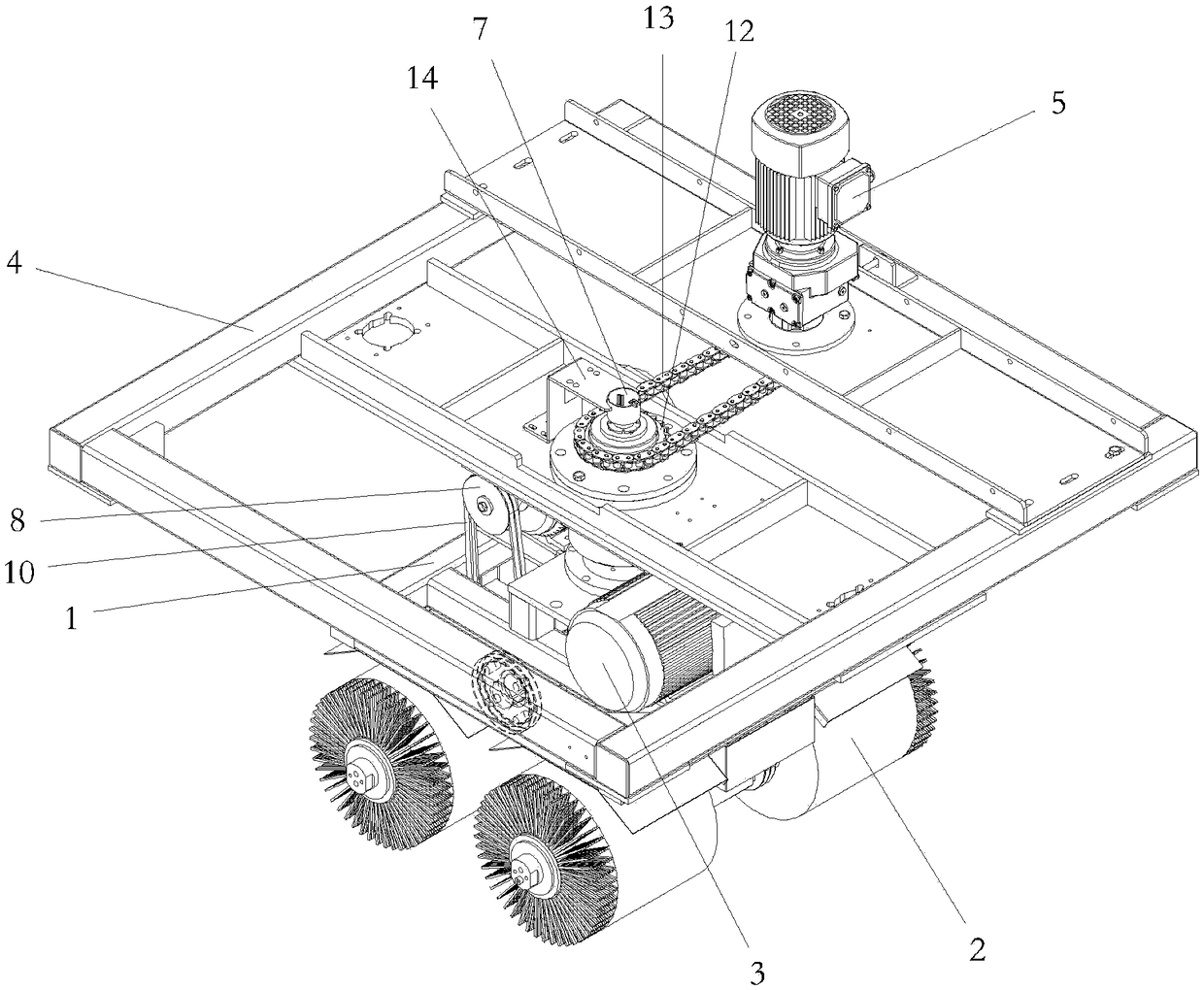 High-stability rolling brush device