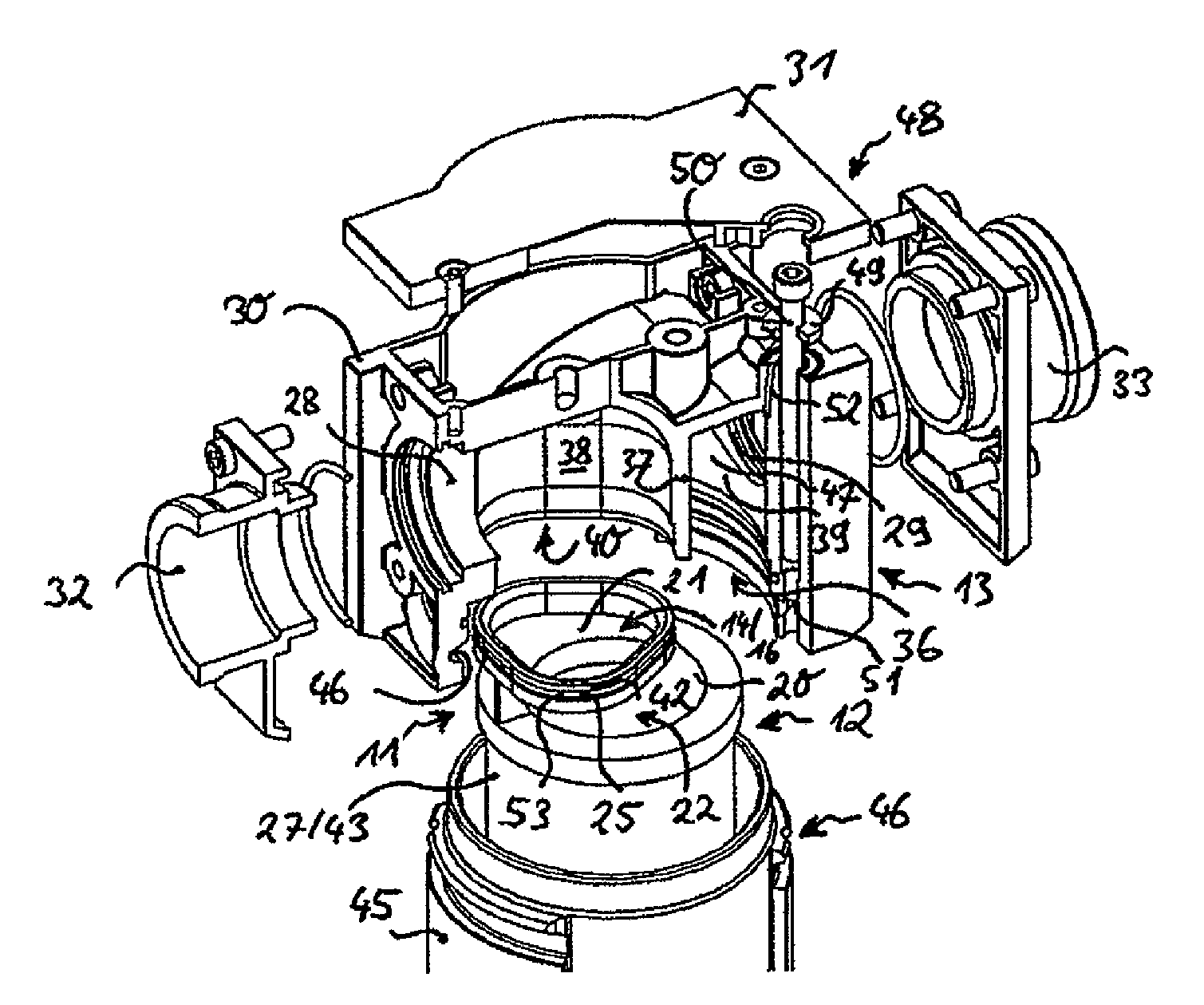 Adapter for a compressed air filter and use of the same
